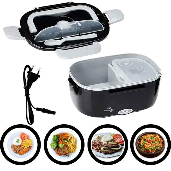 Marmita Térmica Elétrica aquecedora de alimentos Fitness verduras Legumes portátil 110/220V com divisória 1,5 Litros Menor preço em Marmita Térmica Elétrica aquecedora de alimentos Fitness verduras Legumes portátil 110/220V com divisória 1,5 Litros