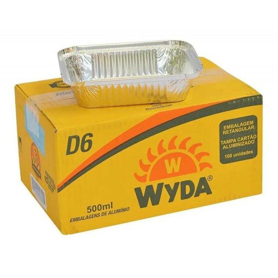 Marmitex De Alumínio Retangular 220ml D12 200 Unid Com Tampa Wyda Menor preço em Marmitex De Alumínio Retangular 220ml D12 200 Unid Com Tampa Wyda