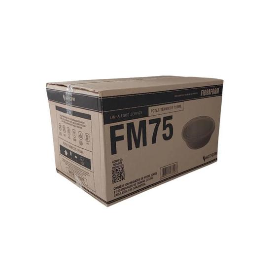 Imagem de Marmitex de Isopor com Tampa 750ml FM75 Média Fibraform c/100 un