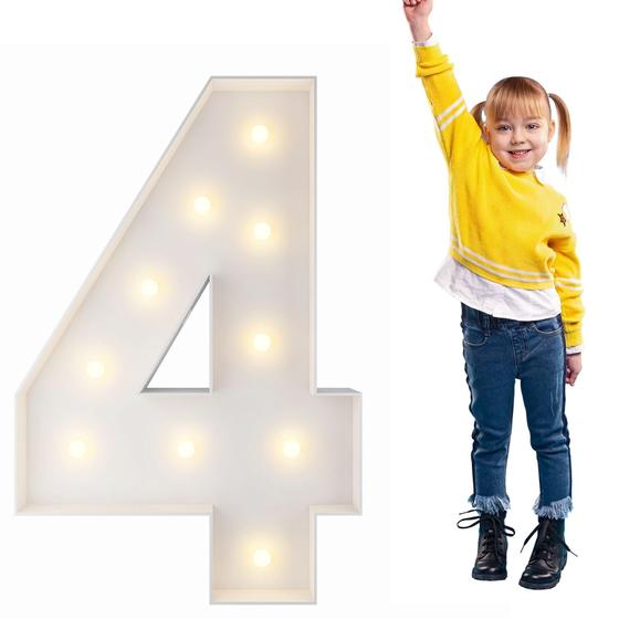 Imagem de Marquee de Números JoyBox - Design de 3 Pés com Luzes para Decoração de Festa
