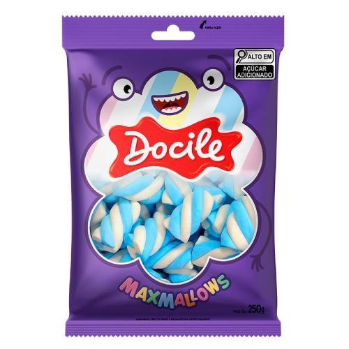 Imagem de Marshmallow Docile Twist Azul e Branco - Pacote com 250G