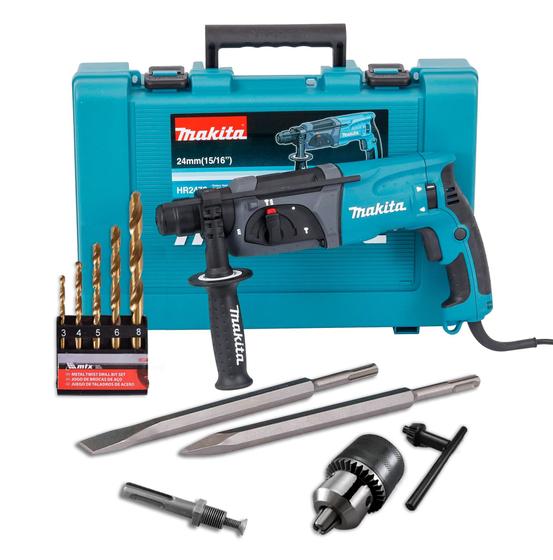 Imagem de Martelete Combinado Sds Hr2470 800w 110v Makita + Kit Ferramentas