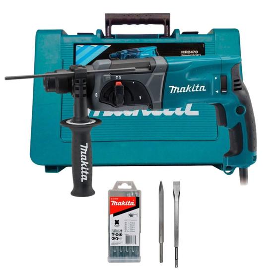 Martelete Combinado Sds Hr2470 800w Makita + Kit Ferramentas Menor preço em Martelete Combinado Sds Hr2470 800w Makita + Kit Ferramentas