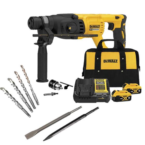 Imagem de Martelete Dewalt DCH133BB3 20V Brush + 2bat 5ah carreg bolsa