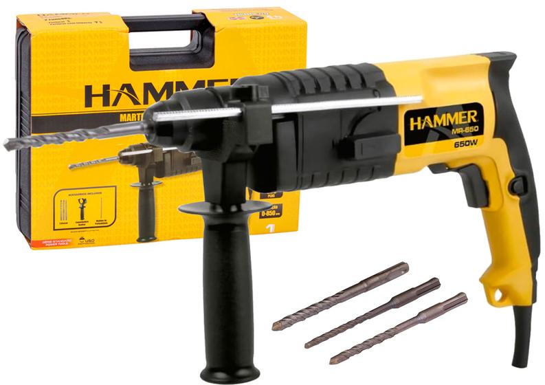 Martelete Perfurador Com Maleta Sds Plus 650w 220v Hammer Menor preço em Martelete Perfurador Com Maleta Sds Plus 650w 220v Hammer