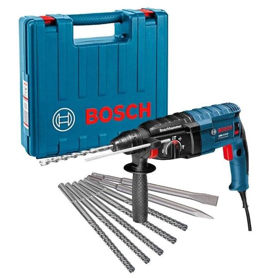 Imagem de Martelete Perfurador Rompedor Rotativo Industrial Bosch GBH 2-24D, SDS-plus, 820 Watts 