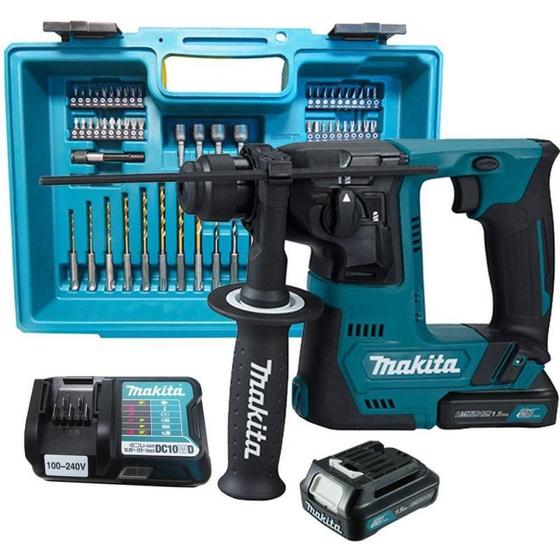 Imagem de Martelete SDS-Plus à Bateria 12V com 2 Baterias e Maleta de Acessórios HR140DWYE1 Bivolt MAKITA