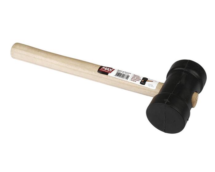 Imagem de Martelo Borracha Preto 80Mm Com Cabo