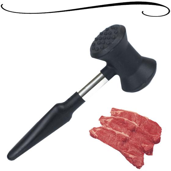 Imagem de Martelo de Carnes Amaciador Bifes Profissional Dois Lados Gourmet Açougue Batedor Utensilio Cozinha