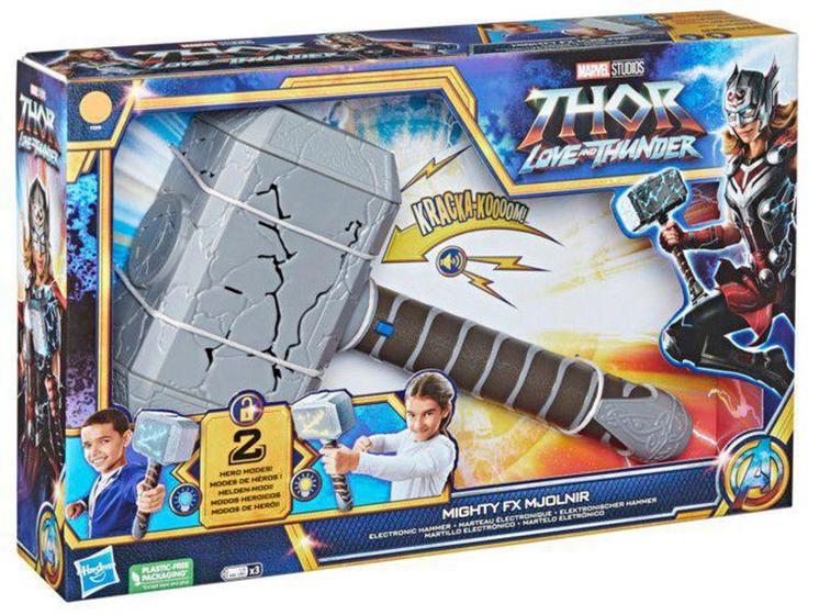 Imagem de Martelo Thor: Love and Thunder Marvel - Mighty FX Mjolnir Emite Luz e Som Hasbro