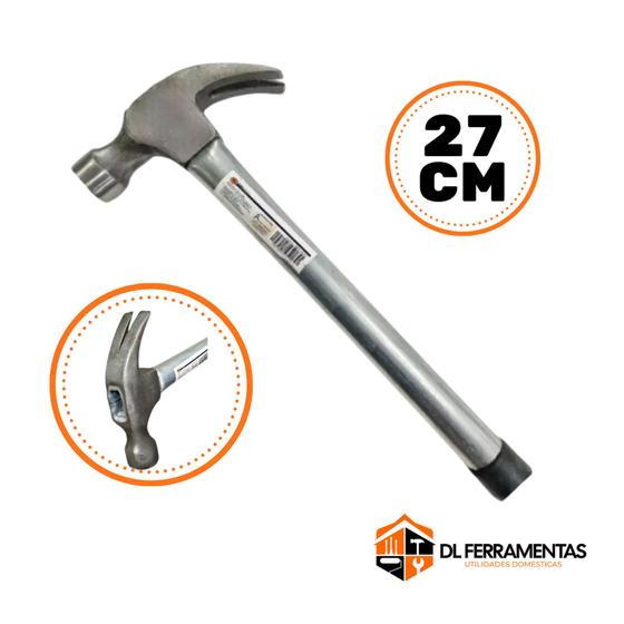Martelo unha 27 mm cabo de metal reforçado - troya tools Menor preço em Martelo unha 27 mm cabo de metal reforçado - troya tools