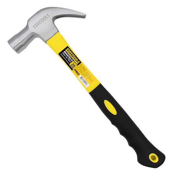 Imagem de Martelo Unha 370g Cabeça Aço Cabo De Fibra 27cm Profissional