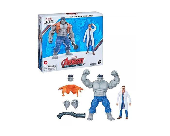 Imagem de Marvel Legends Hulk Cinza E Dr. Bruce Banner - Hasbro F7084