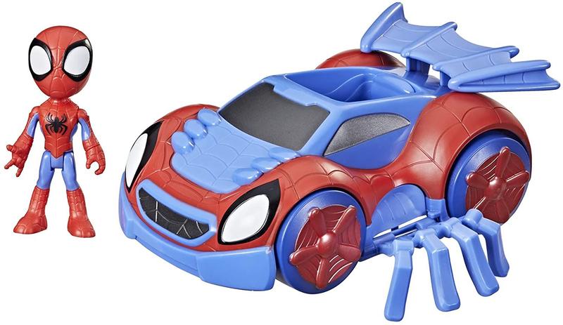 Imagem de Marvel Spidey and His Amazing Friends Change 'N Go Web-Crawler and Spidey Action Figure, 2 in 1 Vehicle, 4-Inch Figure, for Kids Ages 3 and Up, Frustration Free Packaging
