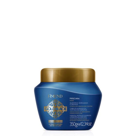 Máscara Amend Gold Black Intensificador do Efeito Liso 350g Máscara