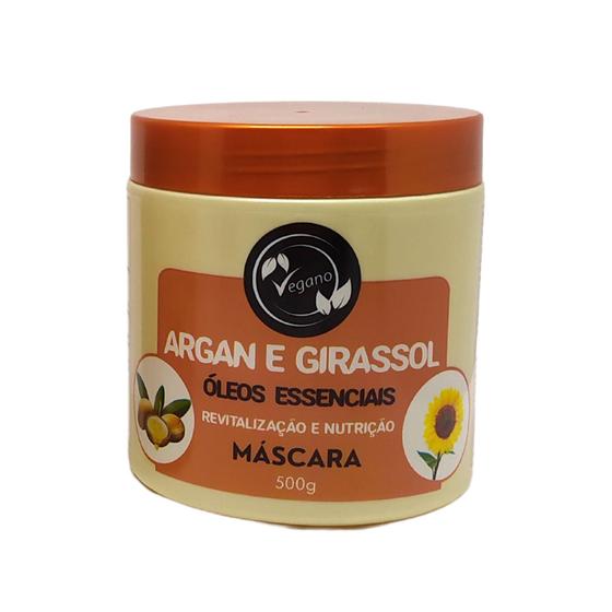 Imagem de Máscara Argan e Girassol Óleos Essenciais Maycrene 500g - Nutrição Vegano