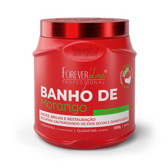 Máscara Banho de Verniz Morango Forever Liss 1kg Menor preço em Máscara Banho de Verniz Morango Forever Liss 1kg