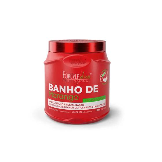 Imagem de Máscara Banho de Verniz Morango Forever Liss 1kg