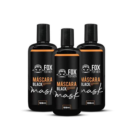 Imagem de Máscara black 120ml - 03 unidades - fox for men