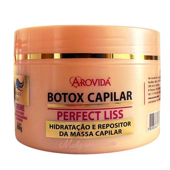 Imagem de MASCARA BOTOX CAPILAR PERFECT LISS - Arovida 300 grs