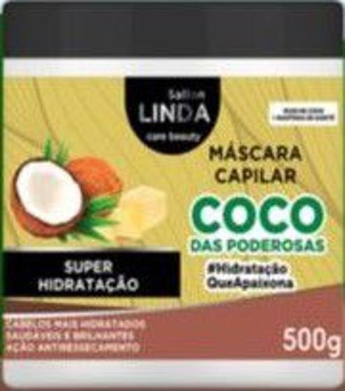 Imagem de mascara capilar coco das poderosas Sallon linda 500g