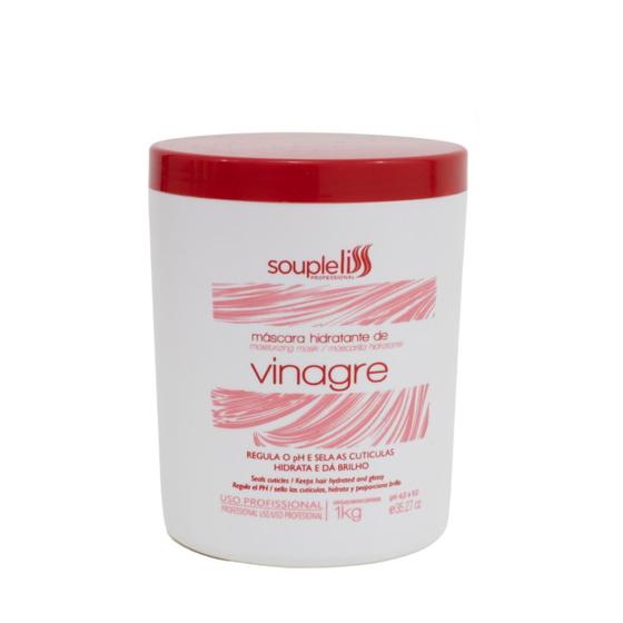 Imagem de Máscara Capilar Hidratante Vinagre Capilar De Maçã Souple Liss 1kg Creme de Cabelo