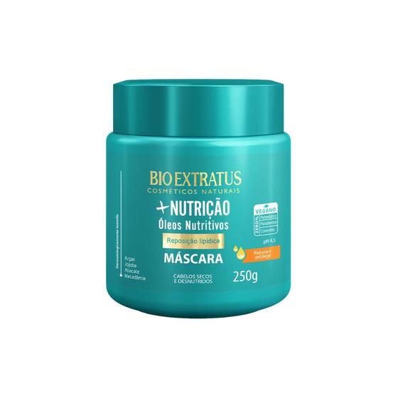 Máscara Capilar + Nutrição Bio Extratus 250g Óleo Nutritivos Repara e ...