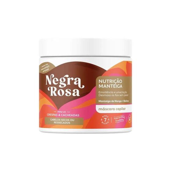 Imagem de Máscara Capilar Nutrição Manteiga Para Crespas E Cacheadas 500g Negra Rosa