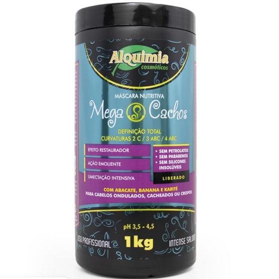 Imagem de Mascara Capilar Nutritiva Mega Cachos 1 Kg Alquimia