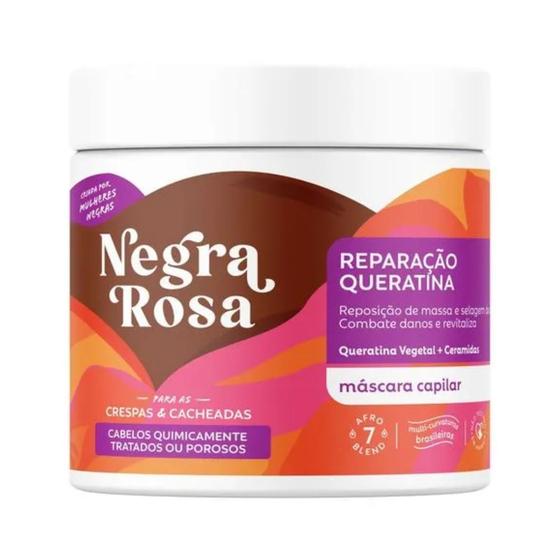 Imagem de Máscara Capilar Reparação Queratina Negra Rosa 500g