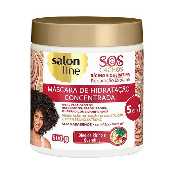 Imagem de Máscara Capilar Salon Line Sos Cachos Rícino E Queratina 500g