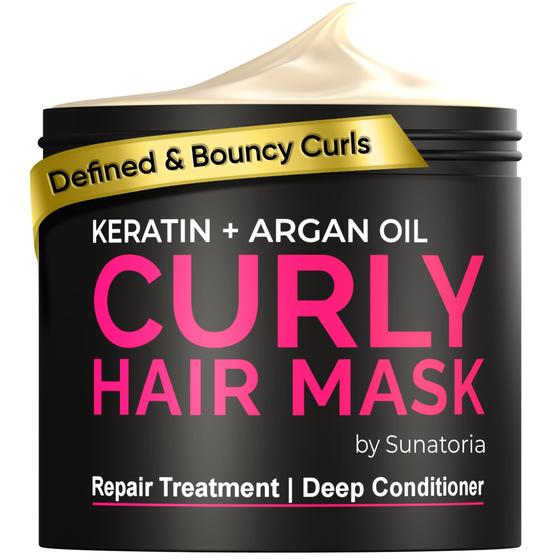 Imagem de Máscara Capilar SUNATORIA Cabelo Cacheado com Argan e Queratina 250mL