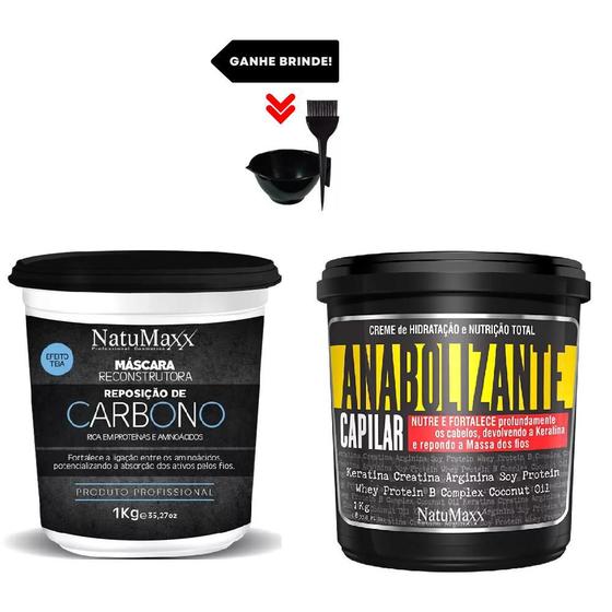 Imagem de Máscara Carobono + Máscara Anabolizante Natumaxx 1kg