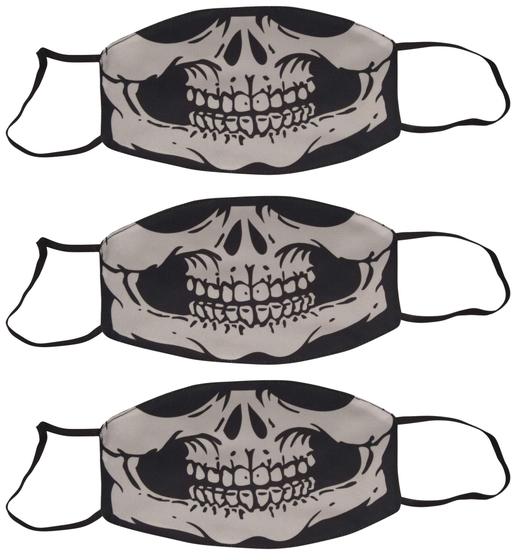 Imagem de Máscara Caveira Kit Com 3 Unidades