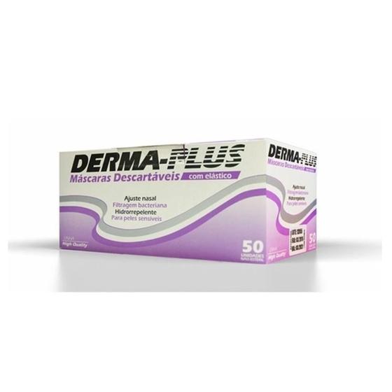 Imagem de Máscara Cirúrgica Camada Tripla  (50 Unidades) - Derma-plus