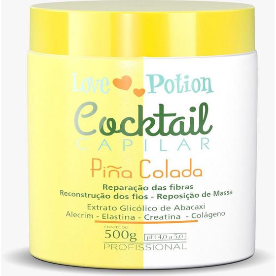 Máscara cocktail capilar piña colada reconstrução e reposição de massa ...