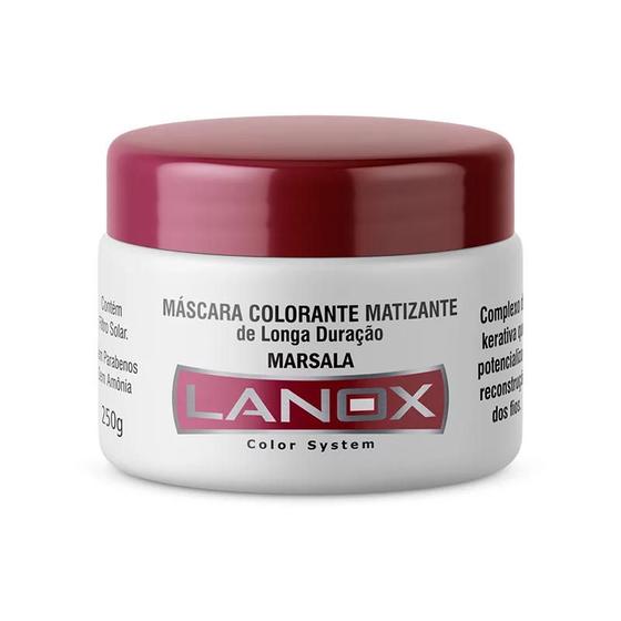 Imagem de Máscara Colorante Marsala Color System Lanox Trihair 250g