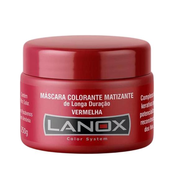 Imagem de Máscara Colorante Vermelha Color System Lanox 250g
