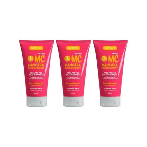 Imagem de Mascara Condicionante Soft Hair 190Ml Multibenef-Kit C/3Un