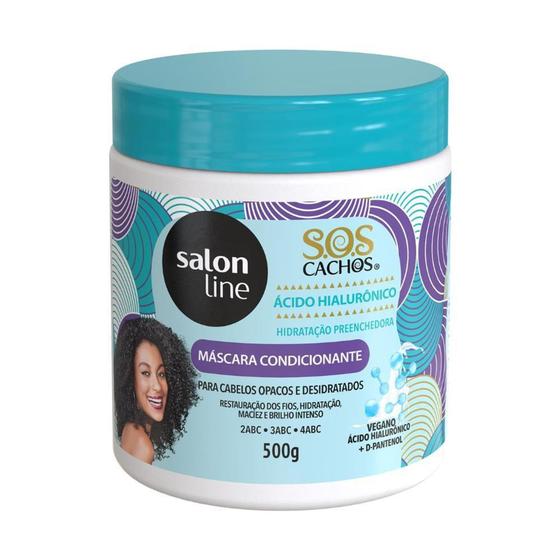 Imagem de Máscara Condicionante SOS Cachos Ácido Hialurônico 500g - SALON LINE