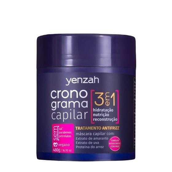 Máscara Cronograma Capilar 3 Em 1 Yenzah Cabelos Ressecados Com Frizz Menor preço em Máscara Cronograma Capilar 3 Em 1 Yenzah Cabelos Ressecados Com Frizz