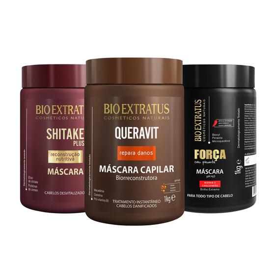 Máscara Cronograma Capilar Bio Extratus 1Kg Reconstrução Shitake Plus