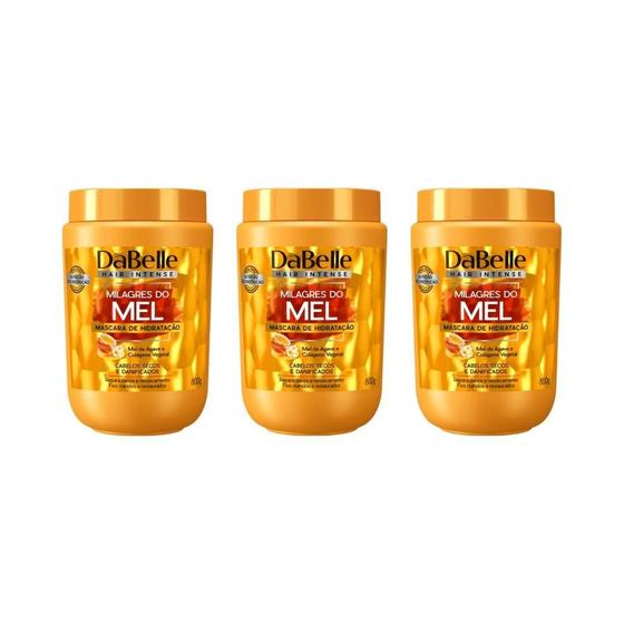 Imagem de Mascara Dabelle 800G Milagres Do Mel - Kit C/3Un