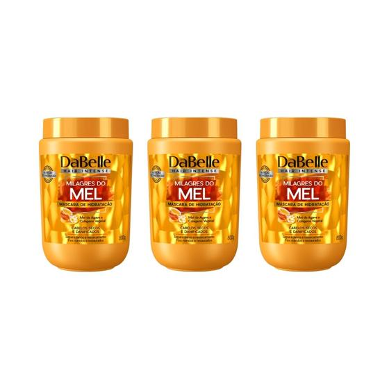 Imagem de Mascara Dabelle 800g Milagres do Mel - Kit C/3un