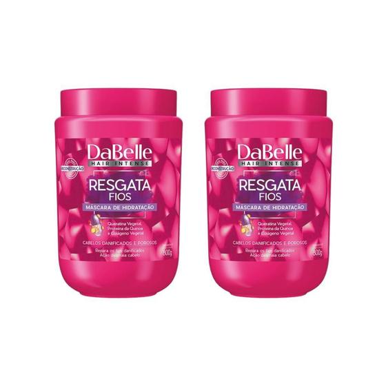 Imagem de Mascara Dabelle 800G Resgata Fios-Kit C/2Un