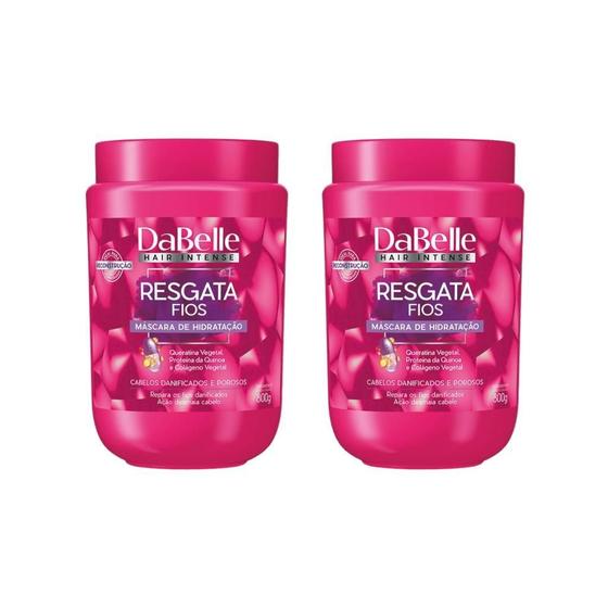Imagem de Mascara Dabelle 800G Resgata Fios-Kit C/2Un