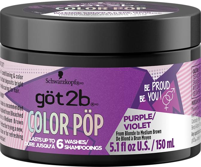 Imagem de Máscara de Cabelo Got2B Color Pop - Roxa Semipermanente 150ml