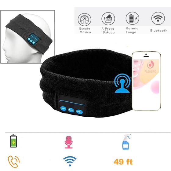 Imagem de Máscara de Dormir com Fones Bluetooth Sem Fio