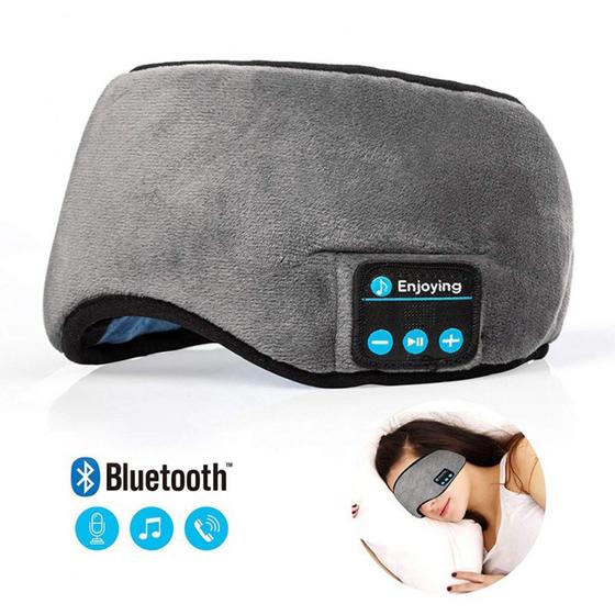 Imagem de Máscara De Dormir Tapa Olho Com Fone De Ouvido Bluetooth Sono Confortável 