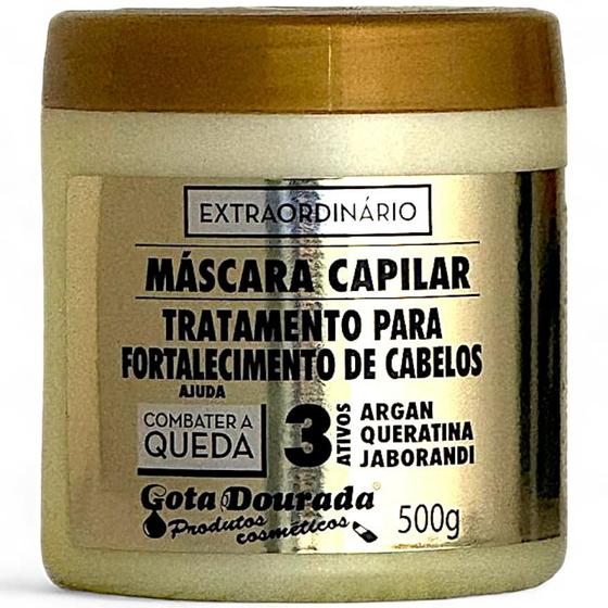 Imagem de Máscara de Hidratação Gota Dourada Fortalecimento Extraordinário Crescimento Saudável Força e Regeneração Combate a qued